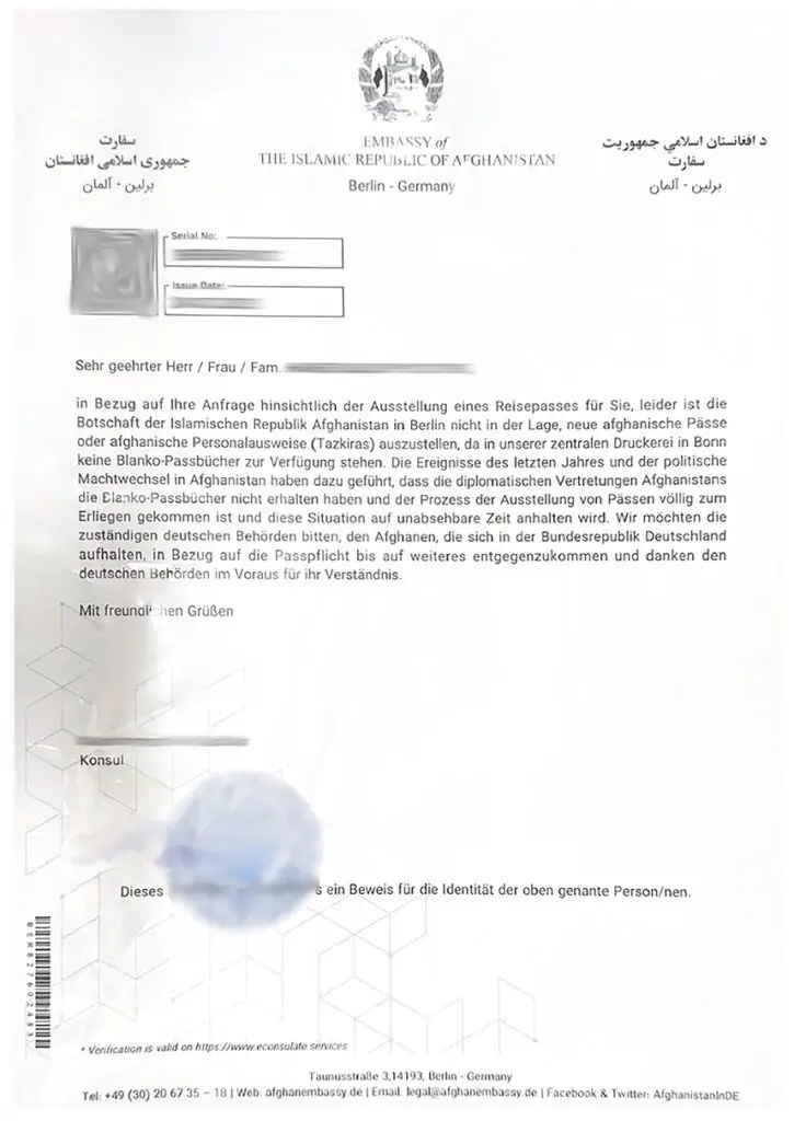 Beispiel Passverlaengerung